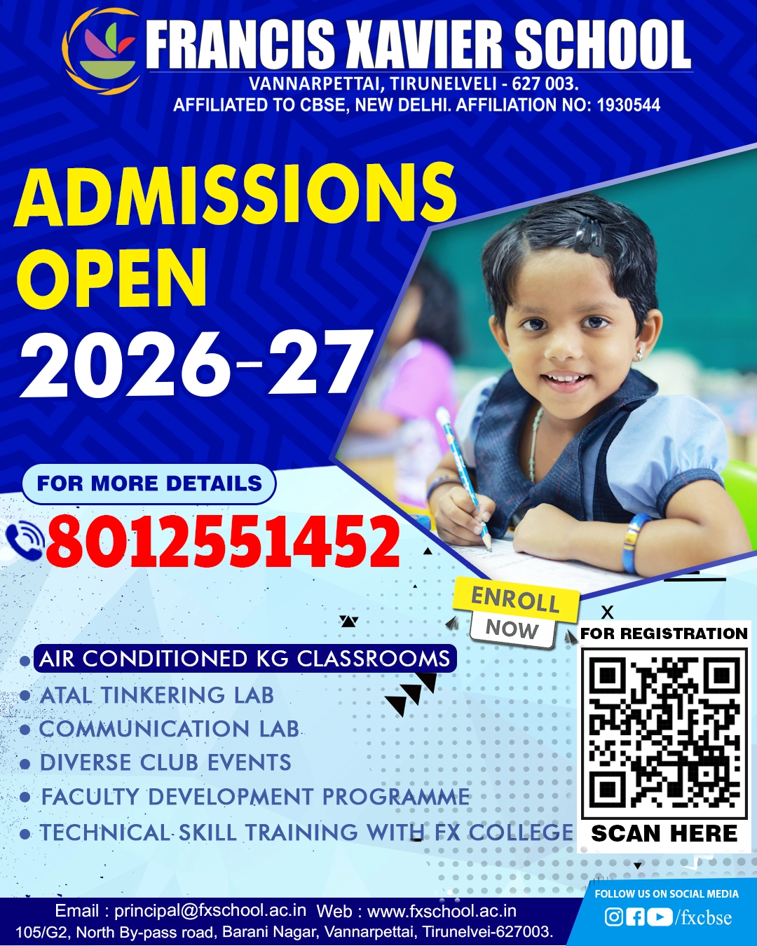Francis Xavier School - Admissions Open 2026-27